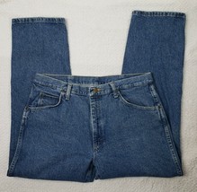 Vintage Wrangler Mens Stonewashed Blue Denim Boot Cut Jeans Size 36W X 29L - $37.40