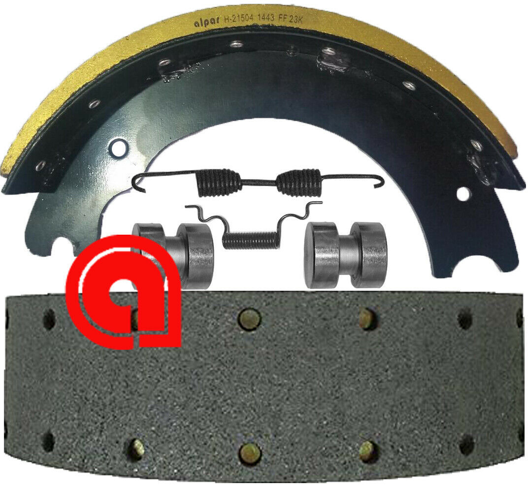 1443 For Eaton Front Steer Axle Brake Shoe Box Kit 23K Lining 2 shoes+1