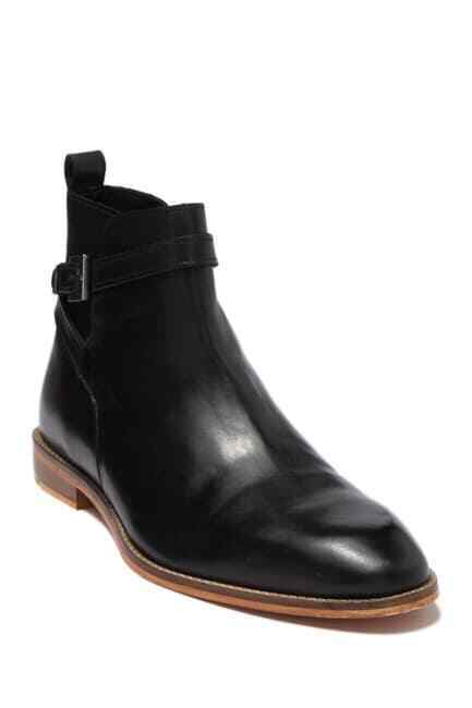 Vintage Foundry Malik Buckle Boot Black Mid Chelsea Leather Mens US 13 ...