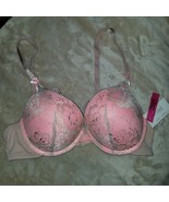 I Lumie Nude &amp; Pink Lace Super 2 Size Push Up Bra  36C NWT VERY SEXY! - $13.95