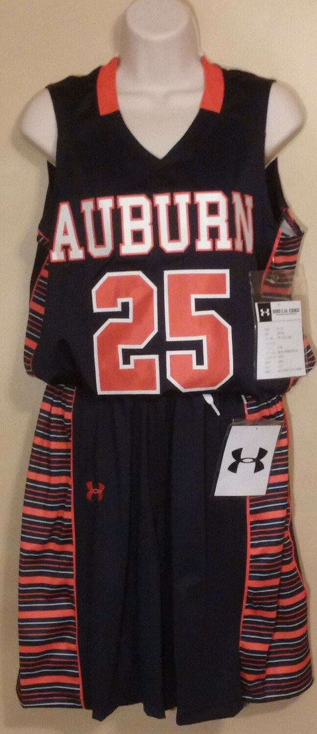 Womens Auburn Tigers Large Basketball Jersey/Shorts #25 Under Armour ...