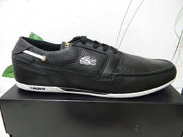 Lacoste Men&#39;s Black White Lace Sneakers with Logo Shoes Size US 13 EU 12... - $74.41