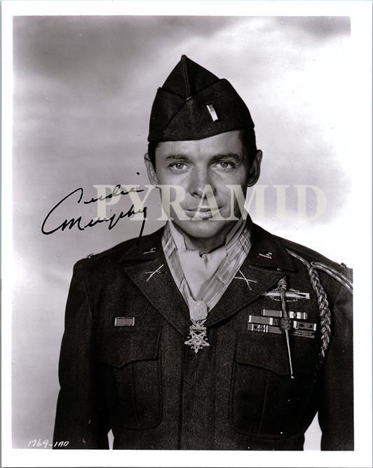 AUDIE MURPHY Authentic Autographed Hand Signed 8X10 Photo w/COA 524 - Other