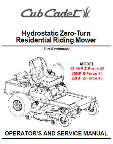 Cub cadet rzt 42 mower