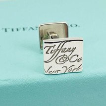 Tiffany &amp; Co Notes Script Square Sterling Silver Replacement for Lost Cu... - $165.00