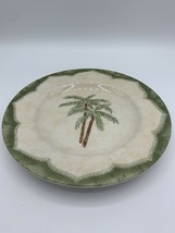 Pier 1 One SABEL Ironstone Tropical Palm Tree 8" Salad Plates Brazil - $10.00