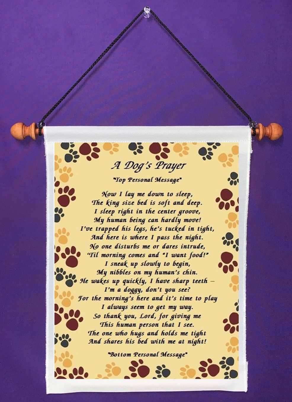 Primary image for A Dog's Prayer (Male Owner} - Personalized Wall Hanging (816-1)