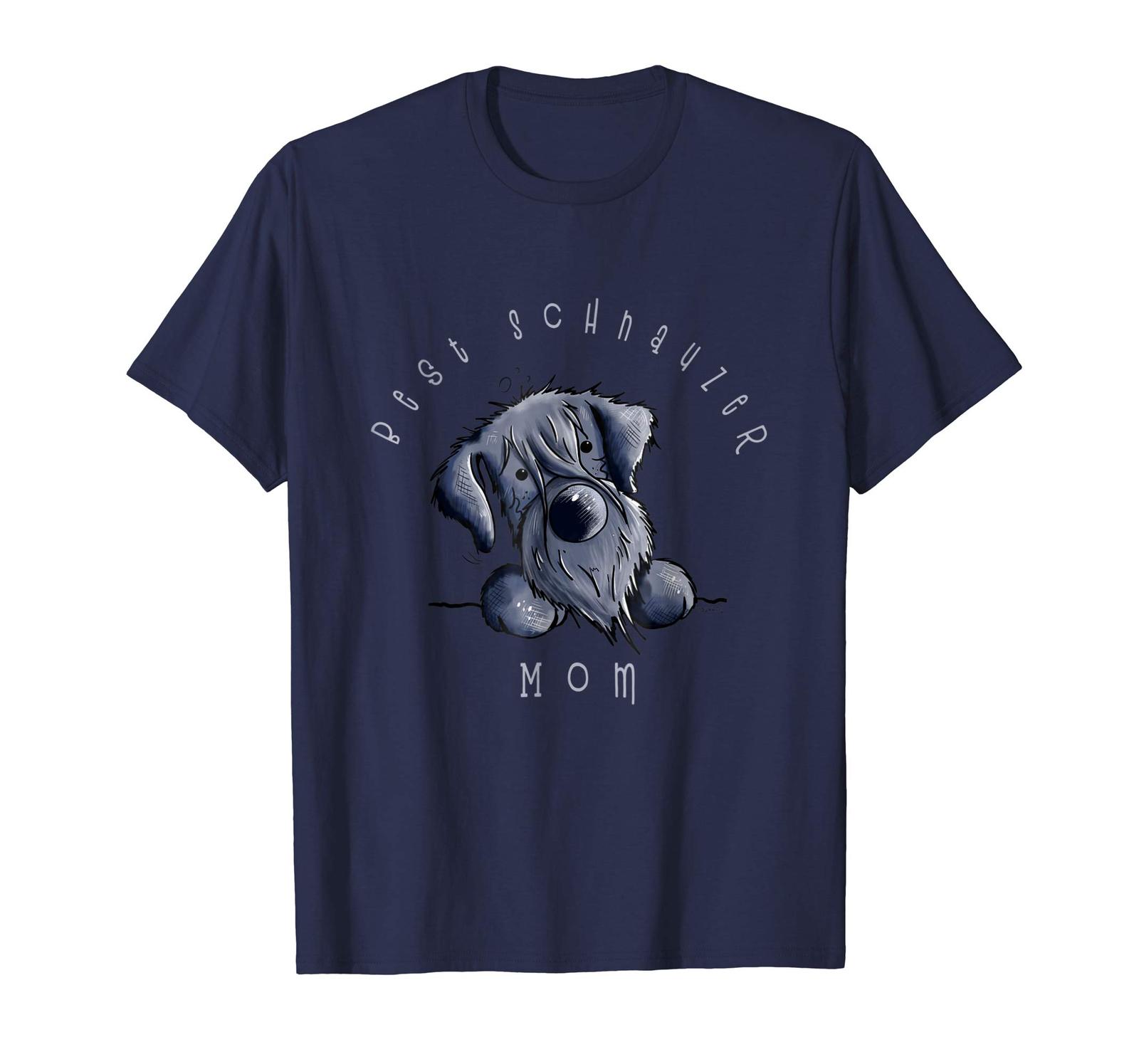Dog Fashion - Best Schnauzer Mom T- Shirt I Women Dog Owner Gift Men
