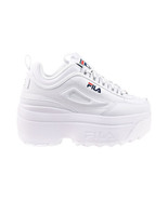 Fila Disruptor II Wedge Women&#39;s Shoes White-Navy-Red 5FM00704-125 - $74.95