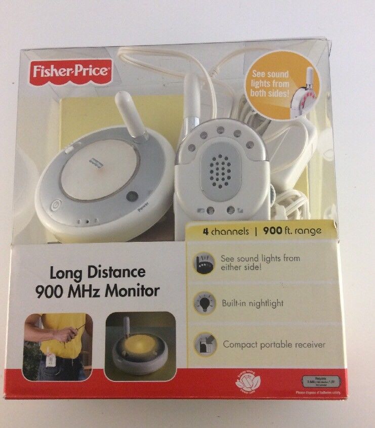 FISHER PRICE LONG DISTANCE 900 MHz Baby MONITOR 900 ft Range Baby