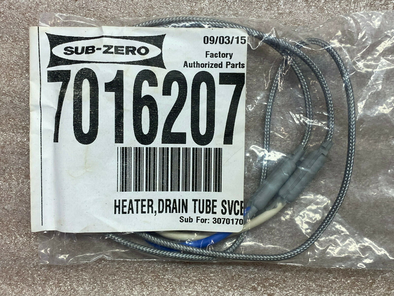 SubZero Drain Tube Heater 7016207 Other