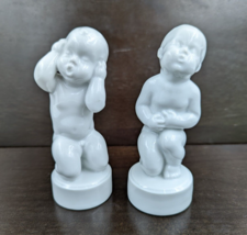 Vintage B&amp;G Bing Grondahl Porcelain 2 Baby Boy Aches Collection Figurine... - $44.99