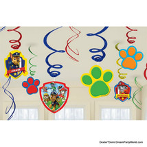 Paw Patrol Swirl Dog Birthday Decoration Party Supplies Boy x12 Wall Cutouts New - $6.78