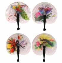 Chinese Paper Folding Hand Fan - One Fan with Random Color and Design image 3