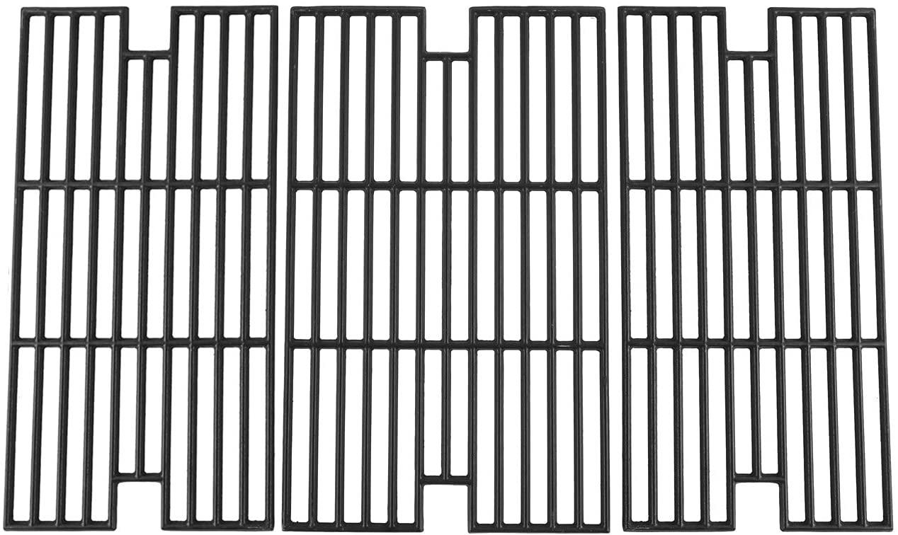 Grill Cooking Grates 3-Pack Cast Iron For BBQ Tek Members Mark Outdoor Gourmet