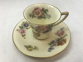 ROSENTHAL GARDENIA Made in Bavaria DEMITASSE TEA CUP and SAUCER with Gol... - $30.28