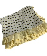 Oscar &amp; Belle Baby Blanket Organic Cotton Yellow Ruffle Acorn Print 51&quot; ... - $64.35