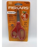 FISKARS POINTED-TIP 5&quot; SAFETY EDGE SCISSORS - RED - AGES 4+ - $7.84