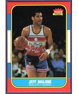 1986-87 Fleer Jeff Malone RC Washington Bullets #67 - $18.60