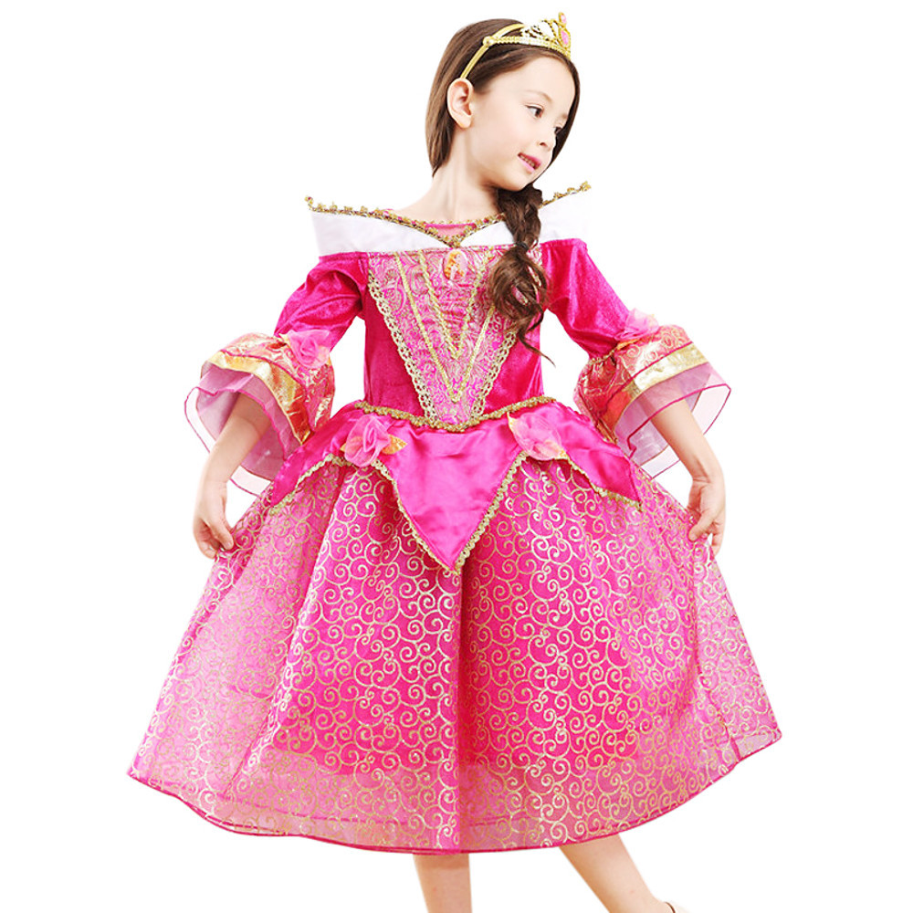 Aurora Cosplay Costume Girls' Kid's Dresses Mesh Christmas Halloween ...