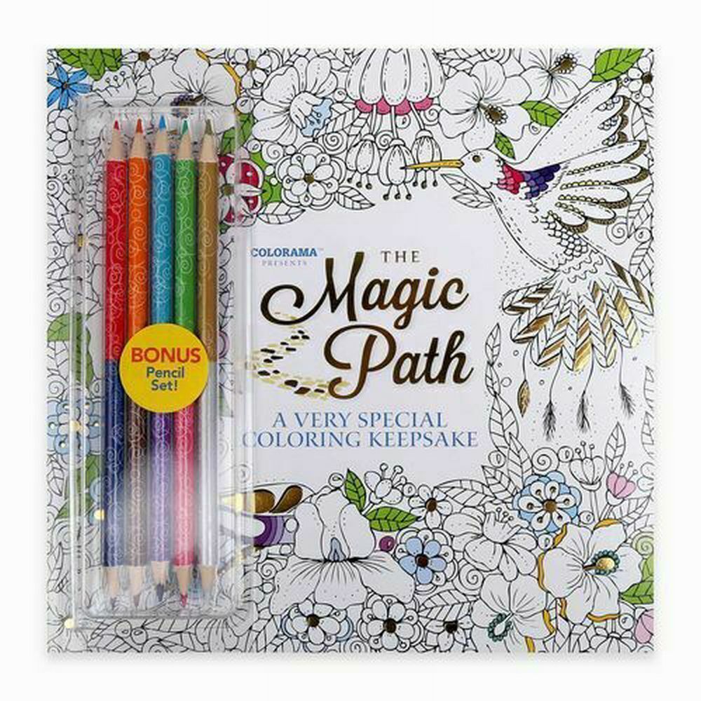 Colorama The Magic Path Adult Coloring Book with bonus pencil set AS