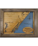 Surfside Beach, South Carolina - laser cut wood map - $289.49+