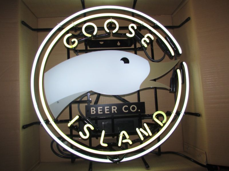 New Goose Island Neon Light Sign 17"x14" Neon