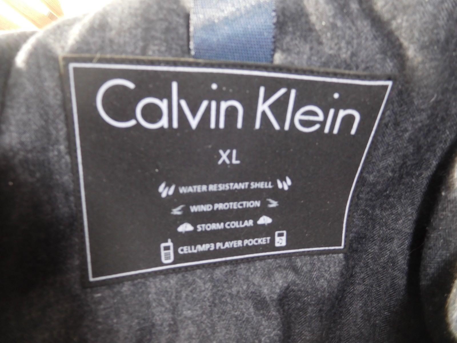 calvin klein water resistant shell wind protection jacket