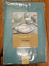 Noritake Colorwave 60" x 120" Oblong Table Linen Cloth Tablecloth Turquoise - $18.95