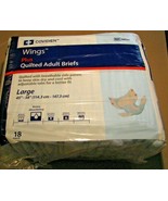 Covidien Wings Plus QUILTED 17 count Adult Briefs Size Large 45&#39;&#39;- 58&#39;&#39; ... - $16.82