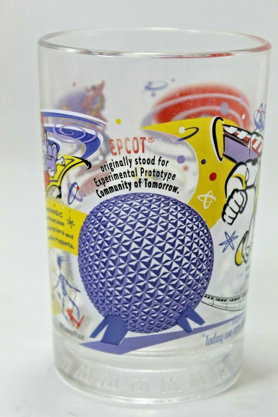 McDonalds 100 Years of Magic Walt Disney World Glasses Set of 2 Buzz Epcot WDW 