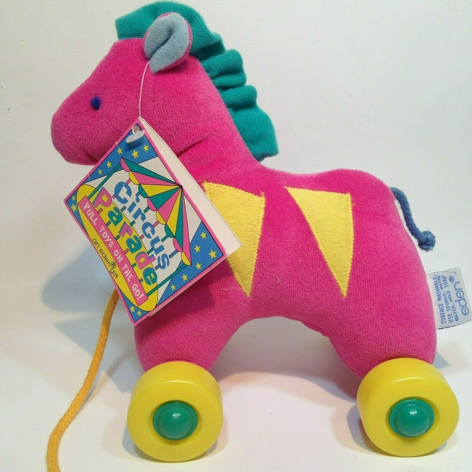 stuffed pink pony