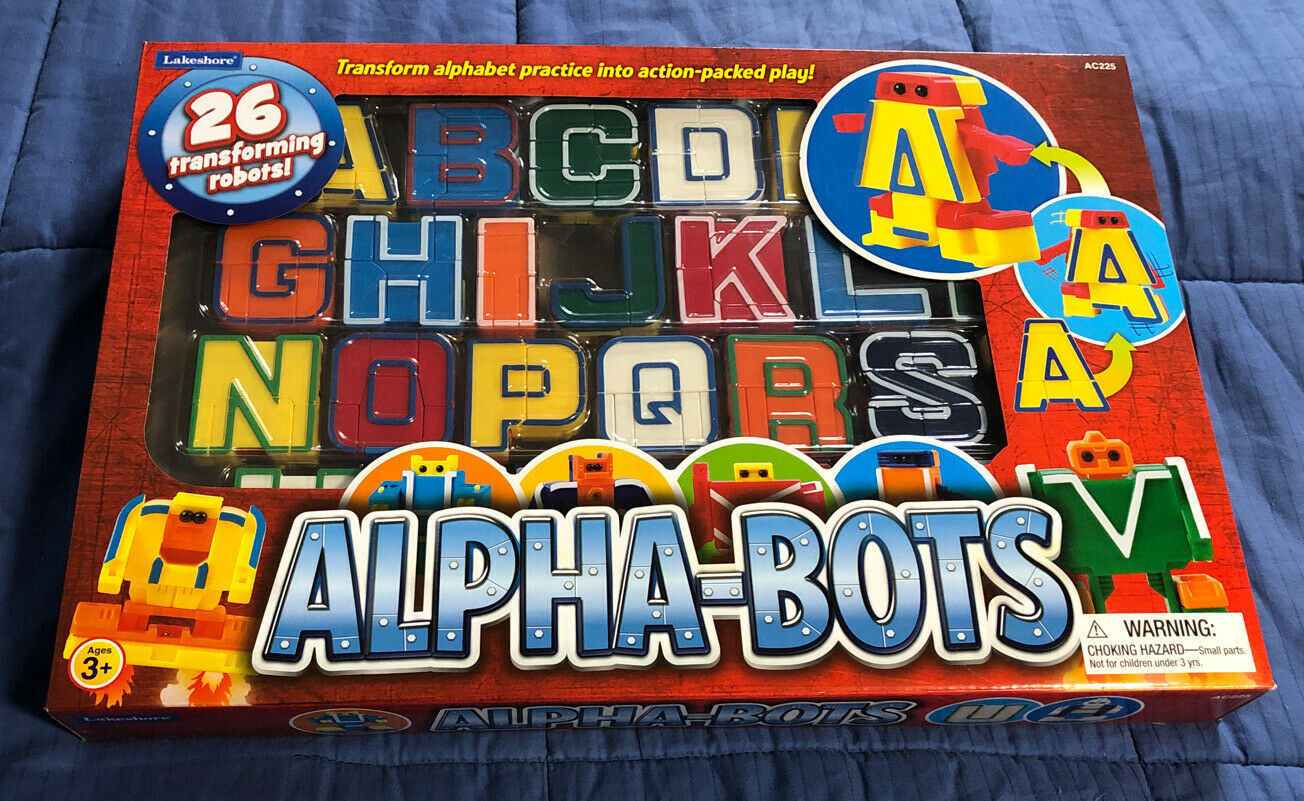 Lakeshore ALPHABOTS Alphabet Transformers Toy Complete Set New in