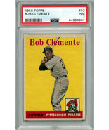 Roberto Clemente 1958 Topps Baseball Card #52- PSA Graded 7 NM (Pittsbur... - $1,498.95