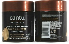 2 PDC Brands Cantu For Skin & Hair Pure All Natural Cocoa Butter Raw Blend 5.5oz