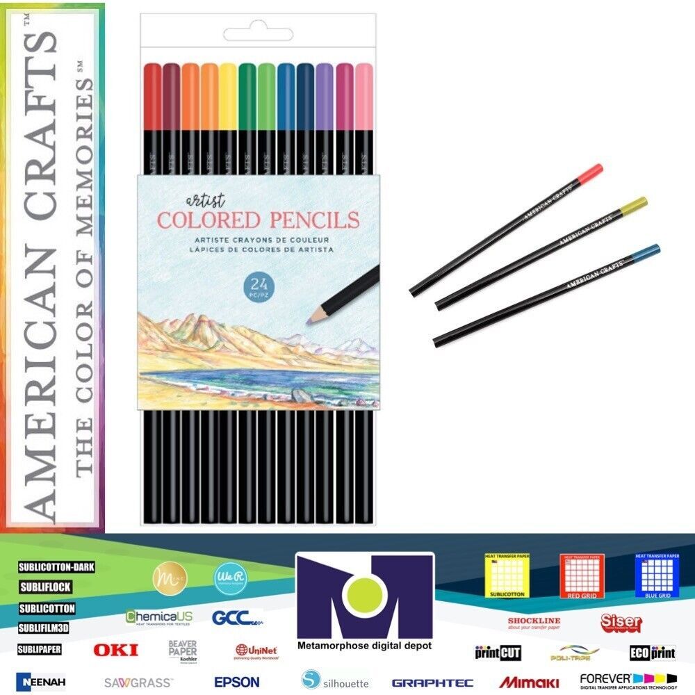 American Crafts Art Supply Basics Collection Colored Pencil Set 24/Pk