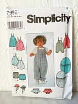 Simplicity Pattern 7996 Babies Layette Romper Jumper Panties Hat Bunting Sz NB-L - $9.45