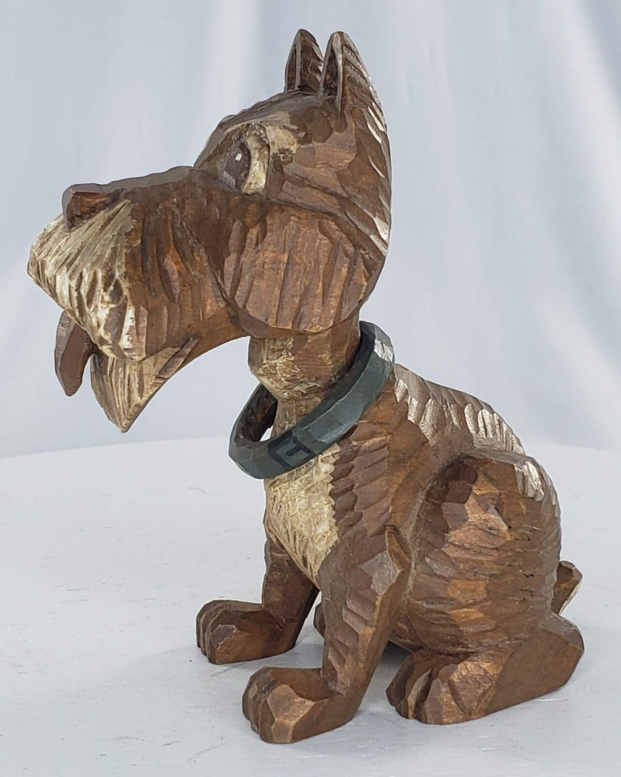 Arthur Shoemaker Dog Terrier Wood Carved Miniature Animal Folk Art ...