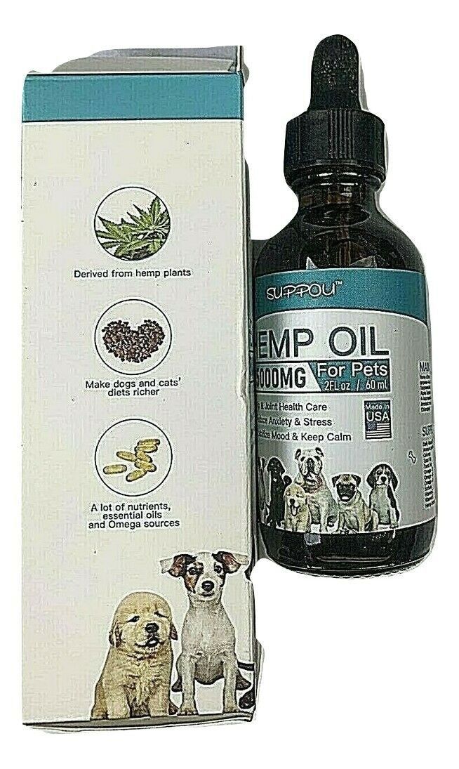 SUPPOU Hemp Oil for Pets - 25000 MG 2FL oz/ 60ML - Vitamins & Supplements