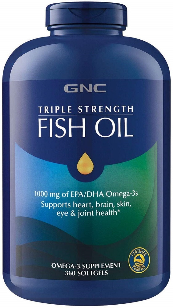 GNC Fish Oil 1000 Milligram of EPA/DHA Omega 3s for Joint, Skin, Eye