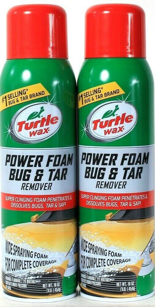 2 Count Turtle Wax 16 Oz Power Foam Bugs & Tar Remover Wide Spraying