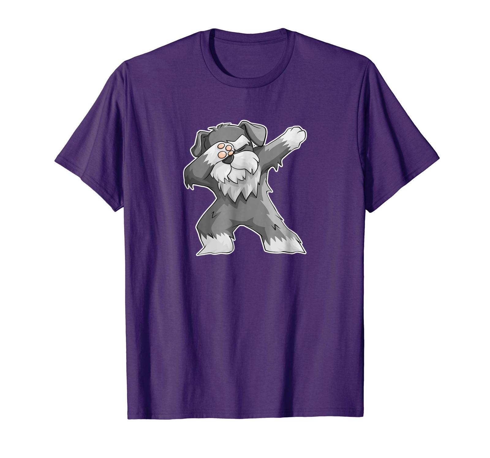 Dog Fashion - Dabbing Dance Schnauzer T-Shirt Schnauzer Dog Tee Gift Men