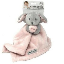 Blankets &amp; Beyond Baby Lovey Security Blanket, Pink Gray Nunu - $34.64