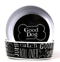 2 Count Tarhong Good Dog Dishwasher Safe Dog Bowls