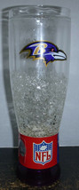 Baltimore Ravens NFL Freezable Pilsner Acrylic Freezer Beer Glass New with Tags - $5.93
