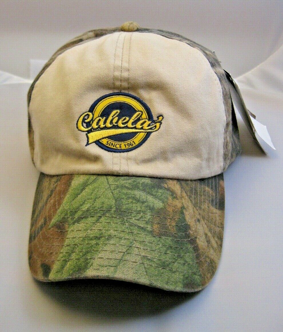 Cabela's Camo Logo Hunting Baseball Cap Trucker Hat Camo Camouflage