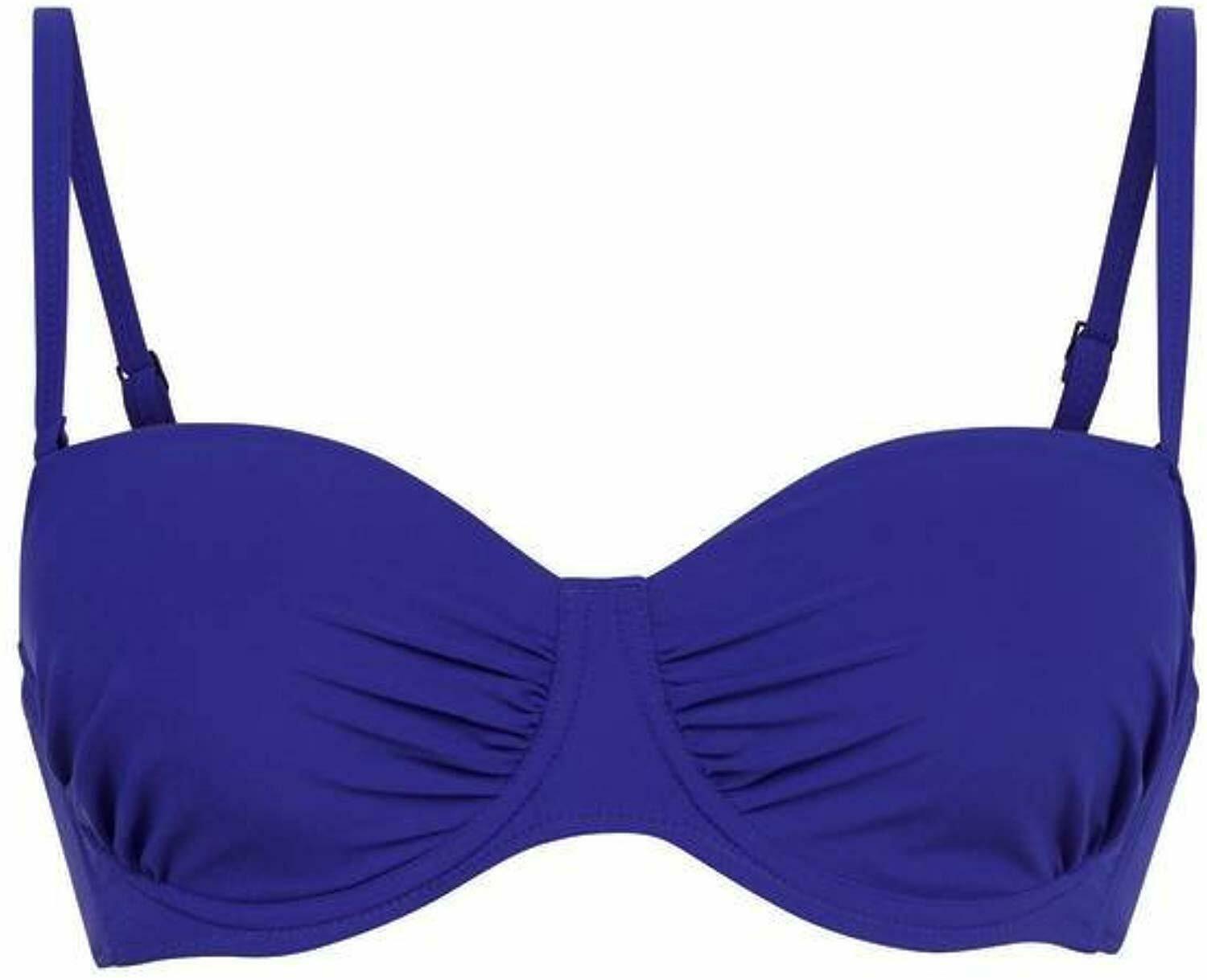 Rosa Faia BLUE VIOLET Cosima Underwired Bikini Swim Top, US 32G, UK 32F ...