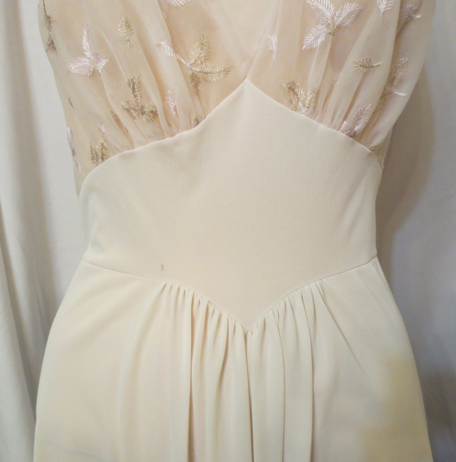 Vintage 60s Vanity Fair Baby Pink Nylon Tricot Lace Nightgown Gown sz ...