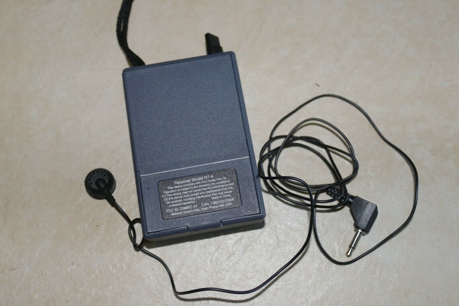 Williams Sound PPA R74 Personal PA FM Receiver With earpiece Mic And