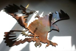 Landing Hawk - Metal Wall Art - Copper 4" x 16" - $39.97